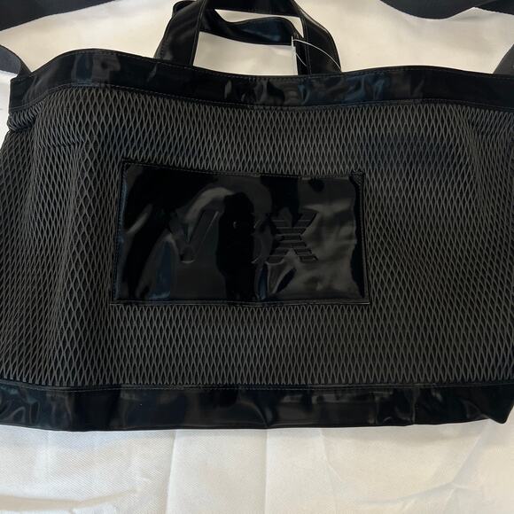 Victoria's Secret VSX Black Mesh Tote Weekender Bag Duffle - Picture 5 of 6
